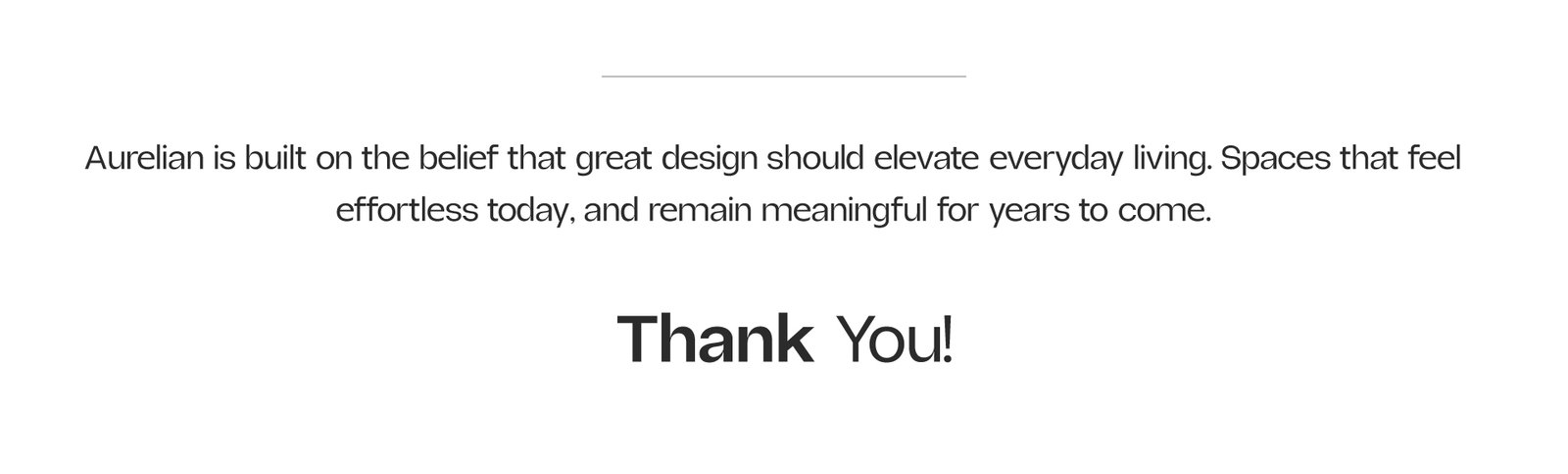 The closing page of the Aurelian Properties case study, celebrating a refined brand identity built on luxury, trust, and architectural excellence.