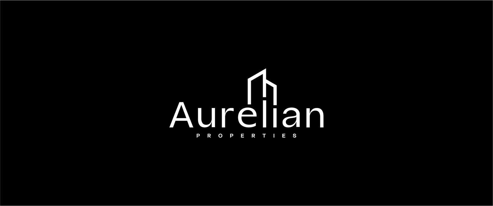 The Aurelian Properties logo displayed on a black background, reflecting sophistication, exclusivity, and the essence of luxury living.