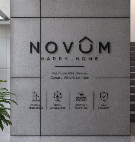 Novum brand identity cover by Dizift showcasing premium branding, modern logo design, and a strategic visual identity system.