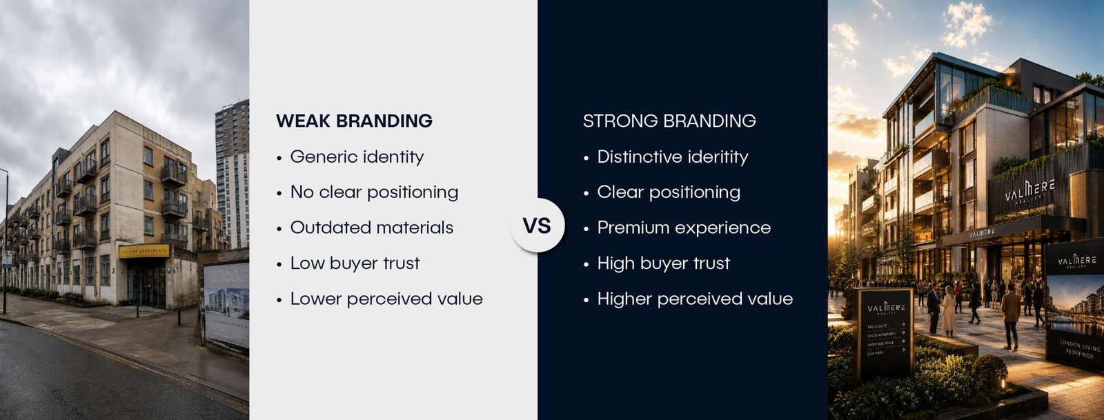 Real estate brand identity designed to build buyer trust through premium visuals, consistency, and strategic branding.