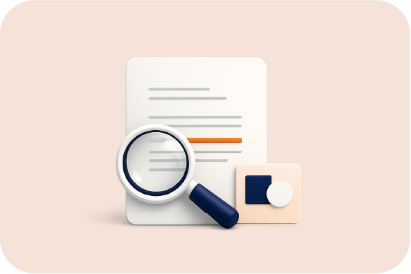 A premium 3D briefing icon representing strategic planning, business consultation, and brand discovery, designed by Dizift for modern digital experiences.